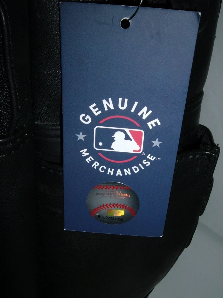 MLB New York Yankees Mochila Cuero Negro Repujado Nueva Con Etiquetas Foto 4 de 4