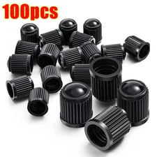 100x Car Tyre Valve Caps Black Plastic | Car and Bike Motorcycle | UK Seller ✅