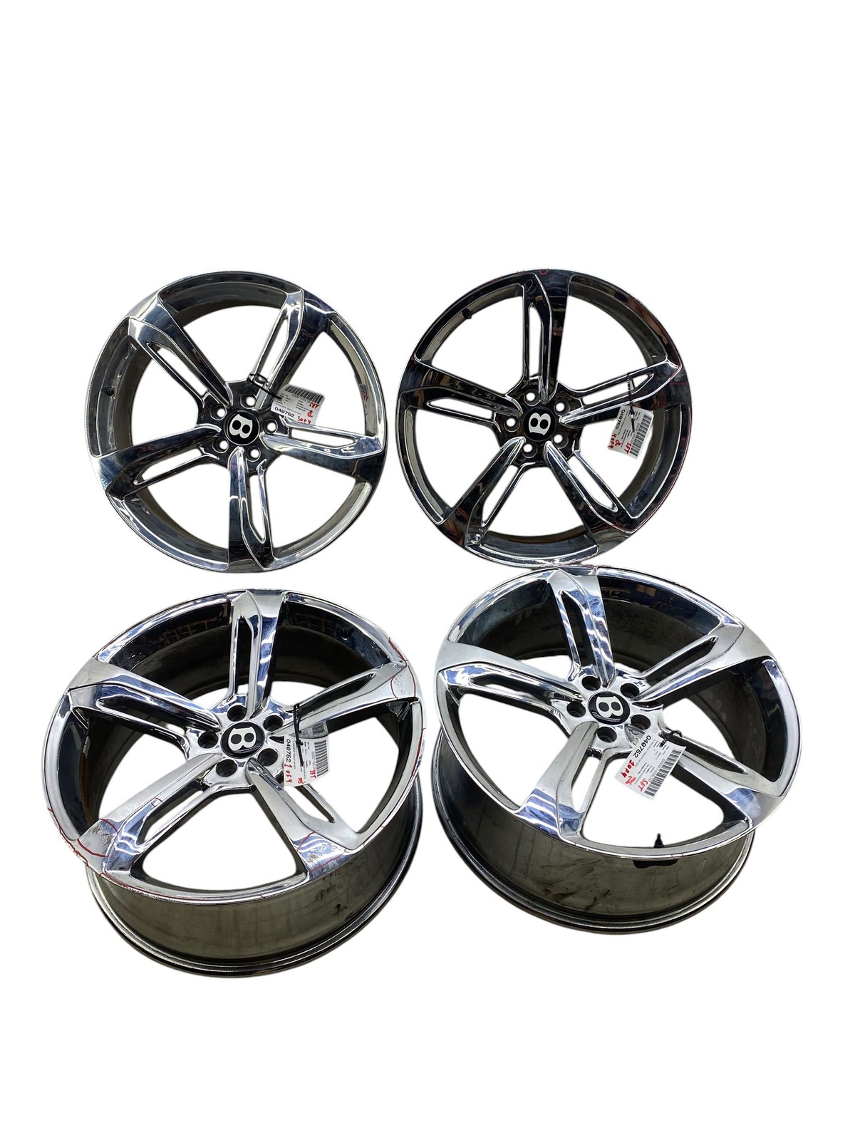 2013-2019 BENTLEY FLYING SPUR 22X9 5 SPOKE ALUMINUM WHEEL RIM SET X4 5X112 ET35
