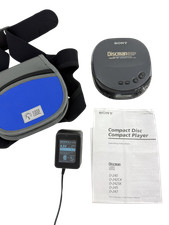 Sony Discman ESP Vintage Walkman Portable CD Player D-245 Manual Cord Case Set
