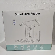 Smart AI Recognition Bird Feeder W/Camera Solar Ultra Wide HD Res. Videos Photos
