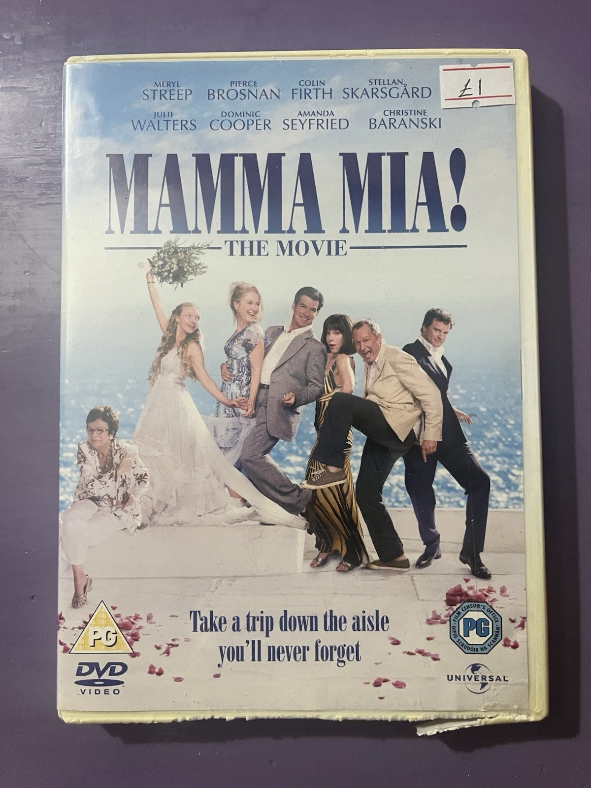 Mamma Mia! The Movie DVD Video Film 2012 Region 2 PAL UK ABBA Universal Cert PG