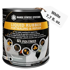 HSS Liquid Rubber White 7.7oz MS Polymer Sealant for Roof, Cracks, Walls