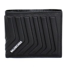 BRAND NEW BALENCIAGA MEN'S BLACK LEATHER BIFOLD WALLET 683426 2103I 1000