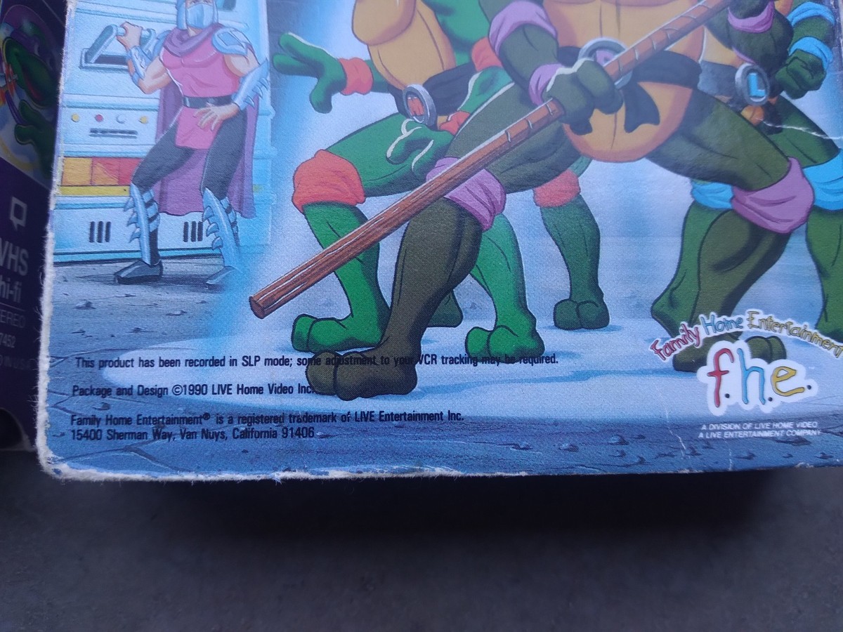 Vintage Teenage Mutant Ninja Turtles VHS The Big Zipp Attack