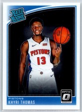 2018-19 Donruss Optic Khyri Thomas Rated Rookie Detroit Pistons RC #173