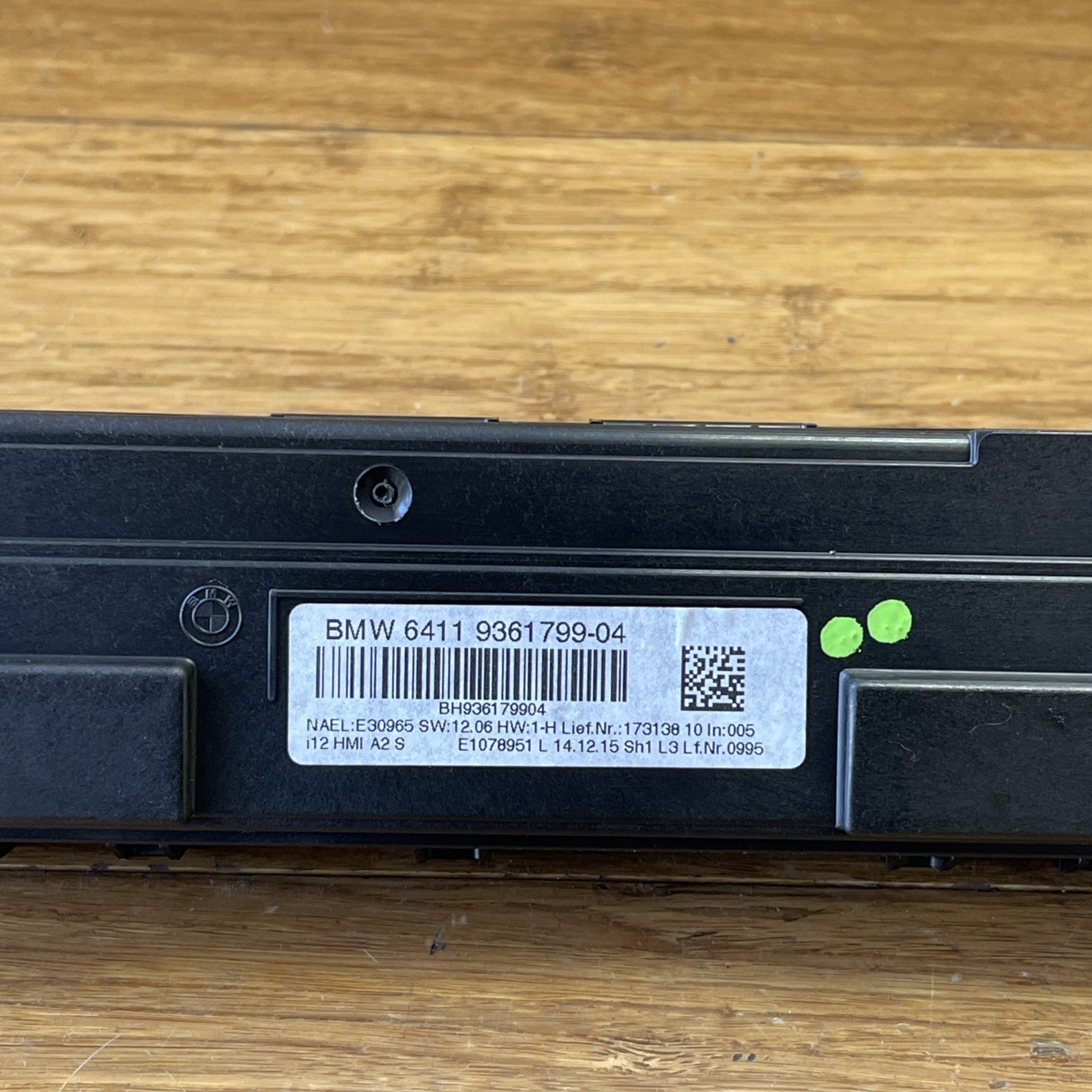 2014-2017 BMW I8 I12 HVAC Climate Control Switch Panel Assembly OEM *NOTE*