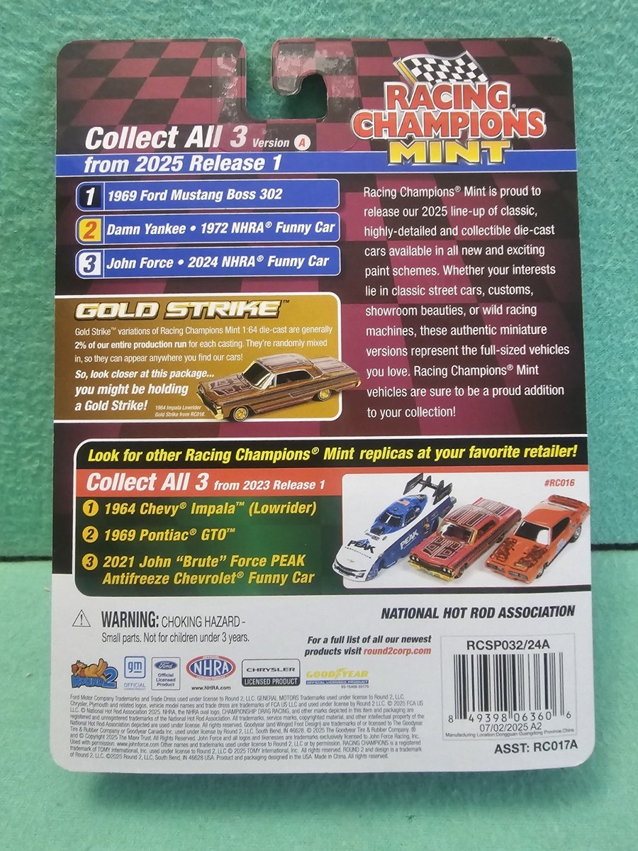 2025 Racing Champions Mint 1972 Pylmouth Cuda NHRA Funny Car GOLD