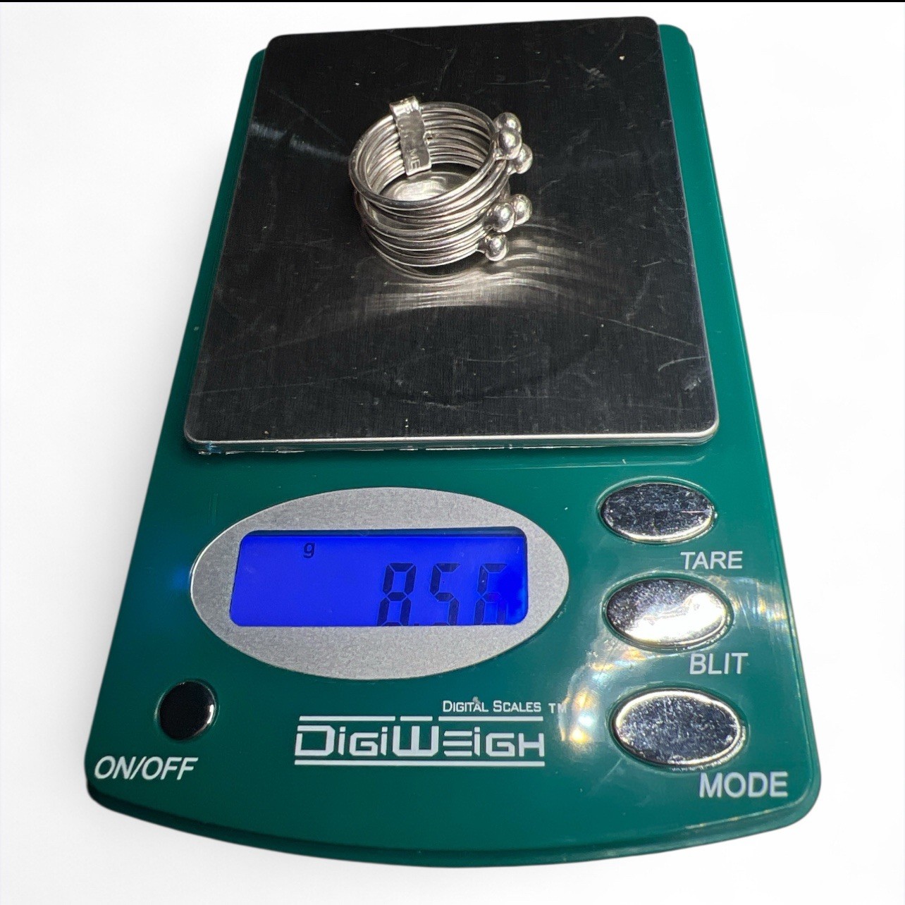 Sterling Silver 925  Multi Stack Band Ring Size 8 - image 6