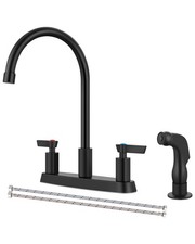 Kitchen Faucet with Sprayer 2 Handle Kitchen Sink Faucets 8 Inch Centerset 3 Hol