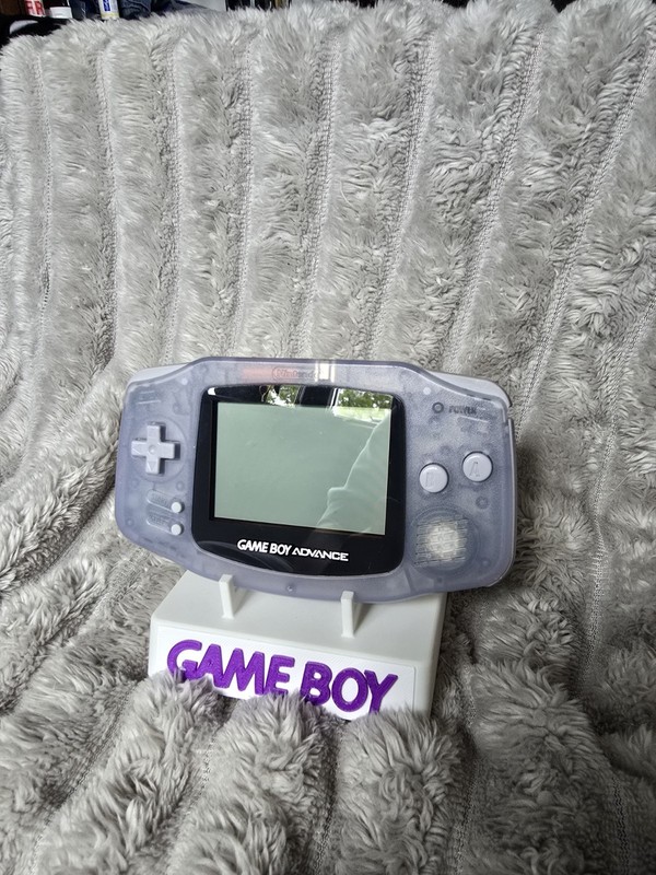 Nintendo Game Boy Advance AGB-001 Clear Glacier Handheld Game Console