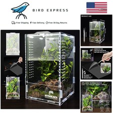 Acrylic Insect and Reptile Terrarium Small Reptile Cage for Spiders Frogs Snails