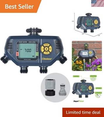 4-Zone Digital Watering Timer - Effortless Garden Management in Black and Yellow