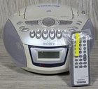 Sony CFD-E75 Boombox CD Player Radio Cassette AM/FM Stereo w/Remote - TESTED -
