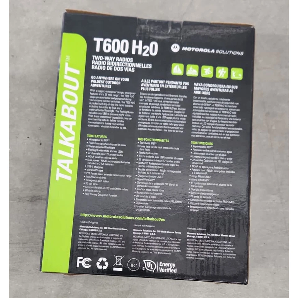 Motorola T600 H2O Talkabout 2 Way Radio (Brand New Factory Sealed) - Image 2 of 2