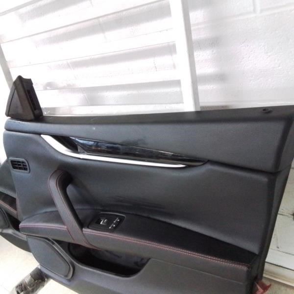  2017 MASERATI GHIBLI Passenger Right Side Front Door Trim Panel Black TRIM NA 