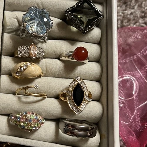 Vintage Statement, Ring Lot Assorted Costume, Jewelry Lot