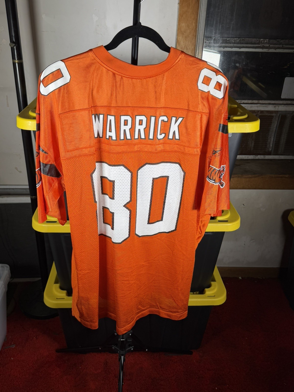 Peter Warrick, Cincinnati Bengals, #80 NFL Reebok Replica Jersey, Mens L