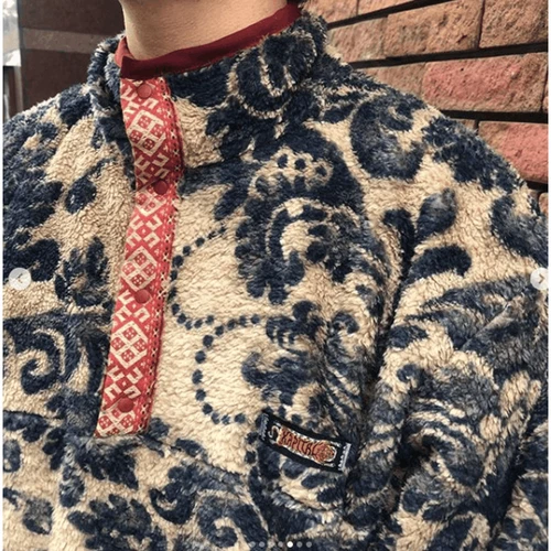 KAPITAL damask light fleece blouson beige snap t pullover 4 image 7
