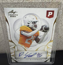 Leaf 2024 Trinity Pristine Auction Dylan Sampson Tennessee Football Autograph