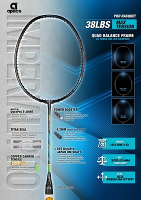 APACS IMPERIAL PRO 6.2 CCT 4U FREE STRING AND GRIP *FREE SHIRT