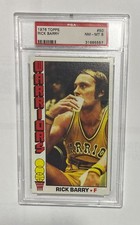 1976 Topps Rick Barry #50 Graded Basketball Card HOF Warriors PSA 8