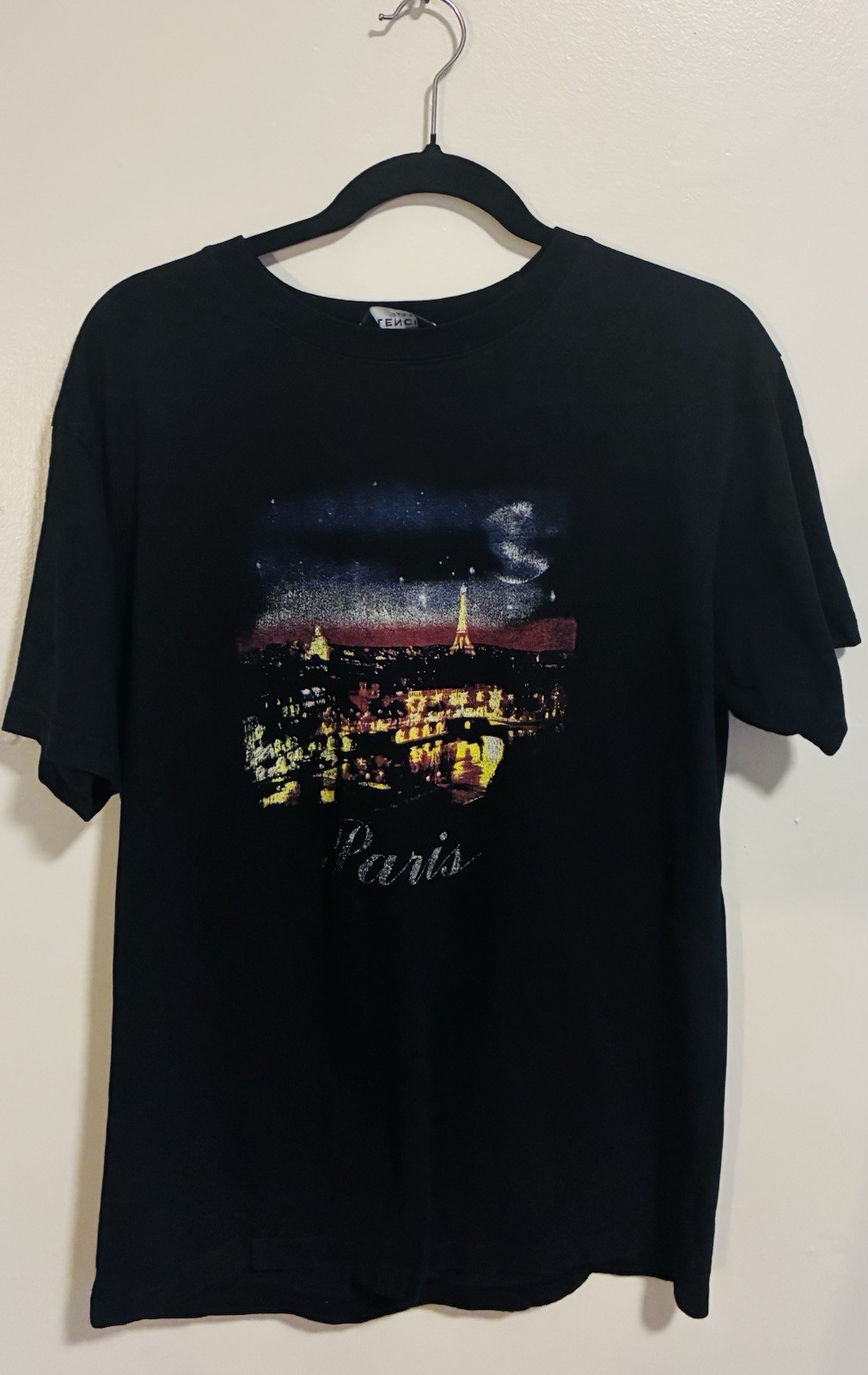 Men's Black Balenciaga Paris Tourist Tee Size XL With… - Gem