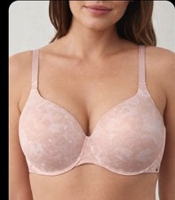 NEW 38D Bra H by HALSTON Light Pink Swirl T-shirt Bra NWT