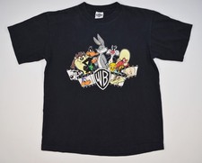 Warner Bros WB Looney Tunes VTG 90's Black Single Stitch Shirt Acme 1991 Large