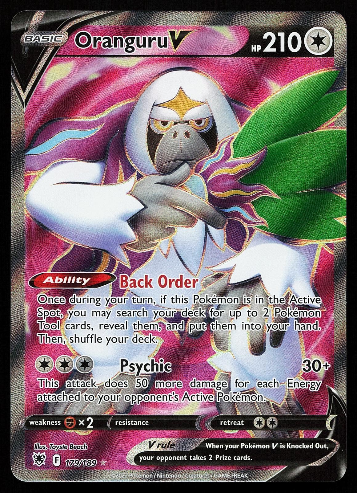 Oranguru V 179/189 Ultra Rare Astral Radiance Pokemon Card