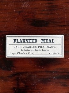 Scarce Cape Charles City VA Cape Charles Pharmacy Nottingham Ailworth Drug Label