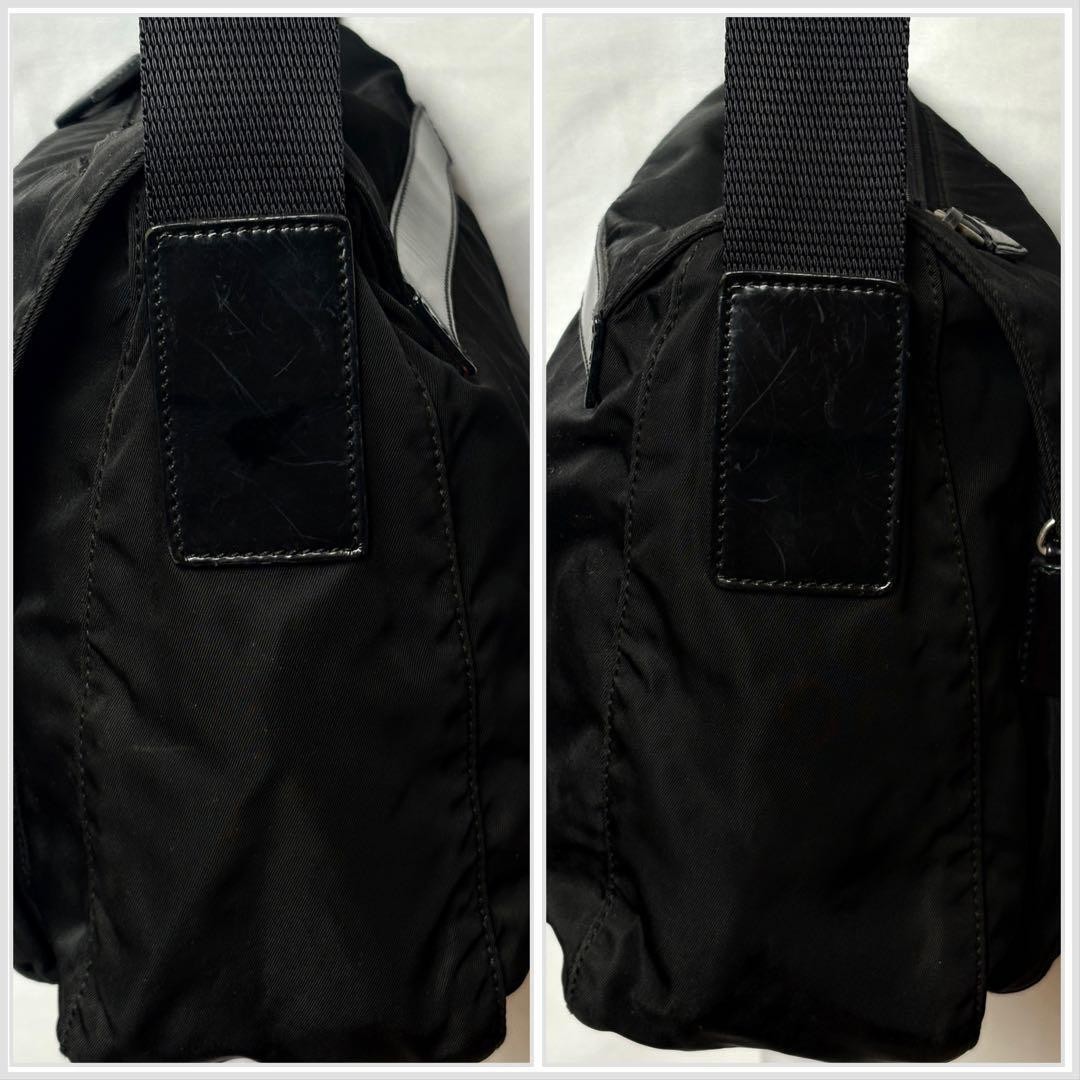 Prada Nylon Black Shoulder Bag Triangle Logo Vintage Authentic thumbnail 6