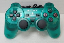 Playstation 2 Dualshock 2 OEM Controller SCPH-10010 Clear Emerald Green TESTED✅️