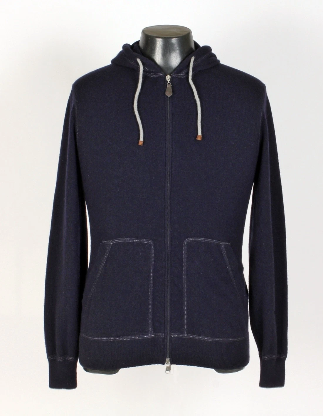 Brunello Cucinelli — Brunello Cucinelli Cashmere Hoodie Hooded Sweater - Blue - S - $2800 Retail