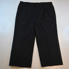 Vtg Stafford 40x29 Black 100 Wool Pleated Front Tuxedo Mens Pants