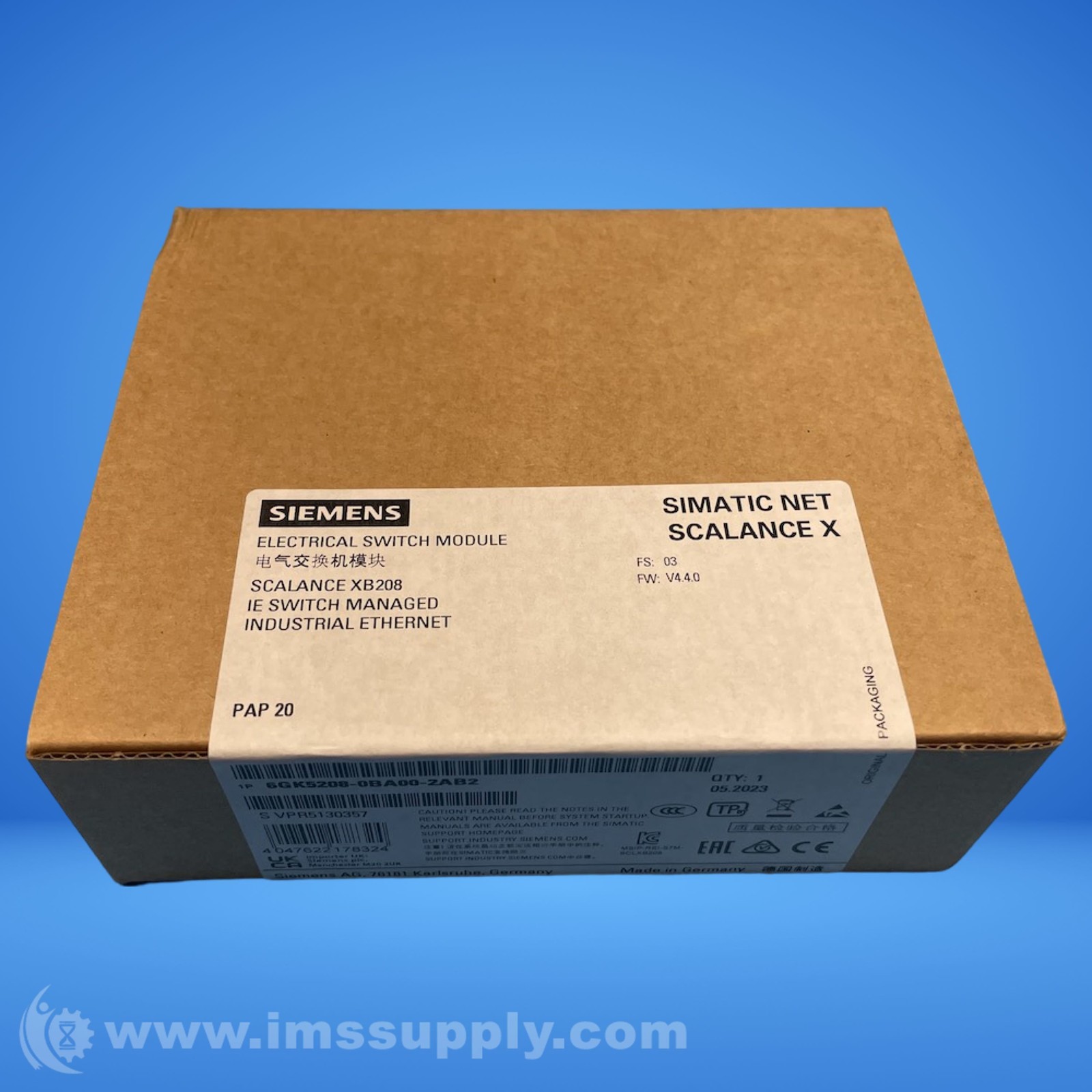 Siemens 6GK5208-0BA00-2AB2 Scalance IE Switch FNFP