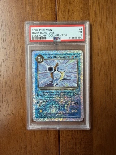 2002 Pokemon Legendary Collection Dark Blastoise 4/110 Reverse Holo PSA 5