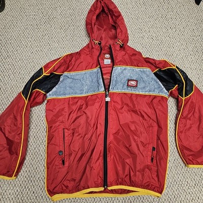 VINTAGE Ecko Unltd Jacket Mens Medium Black Zip Y2K Track Racing
