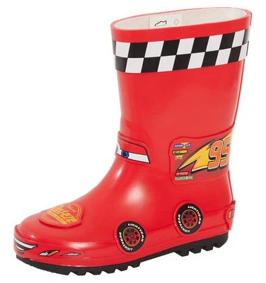 Botas de agua Disney Cars 3D Lightning McQueen botas Wellington de goma para niños botas de lluvia