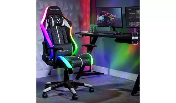 Silla Gaming Compacta X Rocker Arteon RGB eSports para Niños Adolescentes