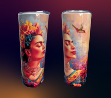 Vaso delgado de sublimación de acero inoxidable Frida Kahlo 20 oz