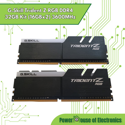 G.Skill Trident Z RGB 32GB Kit (16GBx2) 3600MHz DDR4 UDIMM | F4-3600C18D-32GTZR