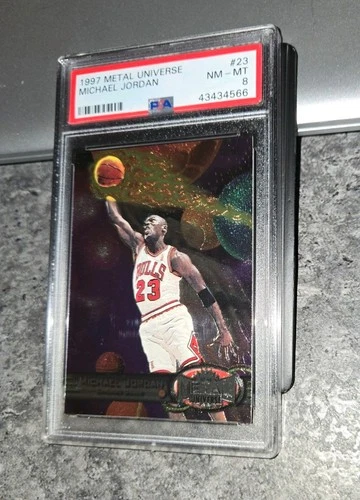 1997-98 Skybox Metal Universe Michael Jordan #23 PSA 8 NM-MT CLEAN!