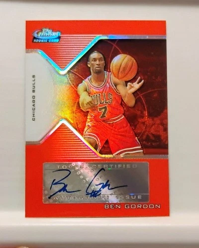 Ben Gordon Rookie Auto #/79 Red Refractor SSP - 2004-05 Topps Finest #174