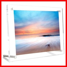8x10 Acrylic Picture Frame Floating Look  3MM  3MM Thickness Clear Photo Fram...