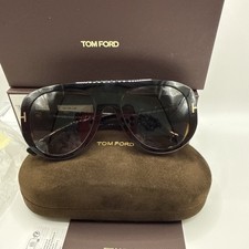 NIB Tom Ford Cecil TF1078 Aviator Sunglasses Dark Brown Lens 55 19 145