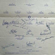 Rare John White +11 Full Scotland Team Signed Autograph 1962 Program Baxter Law