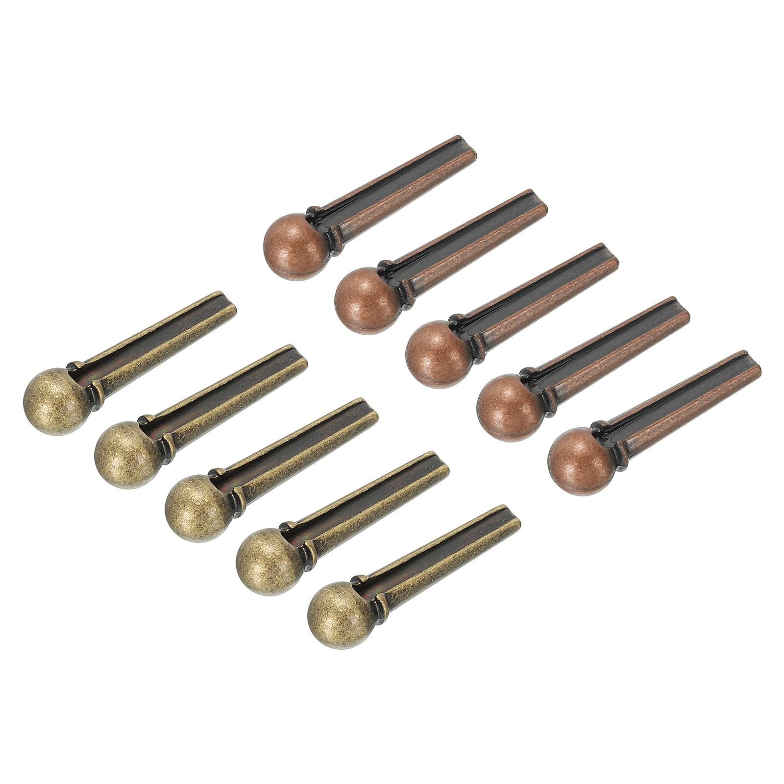 Acoustique Guitare Chevalet Goupille Guitare Corde Goupilles Bronze Cuivré Kit 6