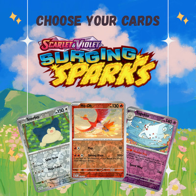 Choose Your Cards Pokemon Surging Sparks NM Holo and Reverse