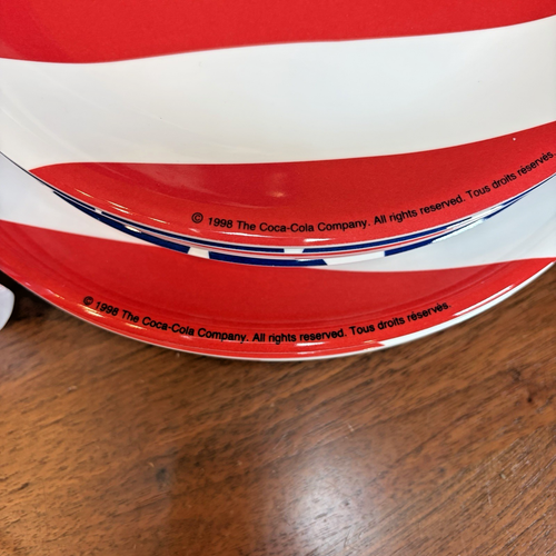 Partiotic Table Vintage 1998 Coca Cola Patriotic 4th of July Gibson Melamine Plates ...
